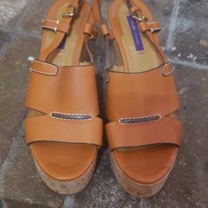 Ralph Lauren wedges made in Spain size 10
